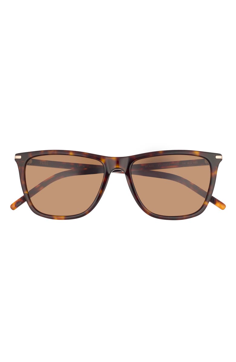 PAIGE Blake 54mm Square Sunglasses, Main, color, Tortoise With Brown Lens