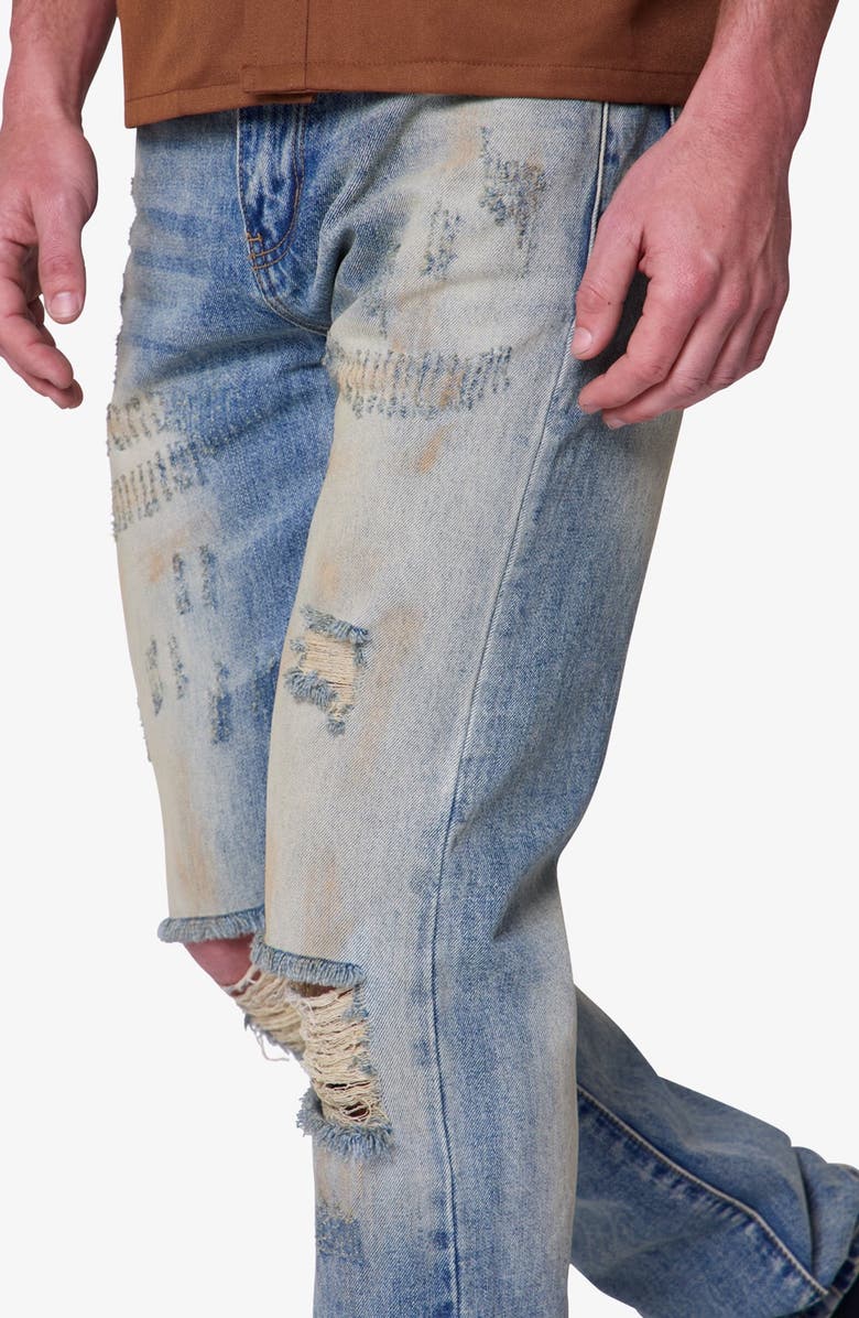 mnml Down In The Dirt Ripped Jeans, Alternate, color, Blue
