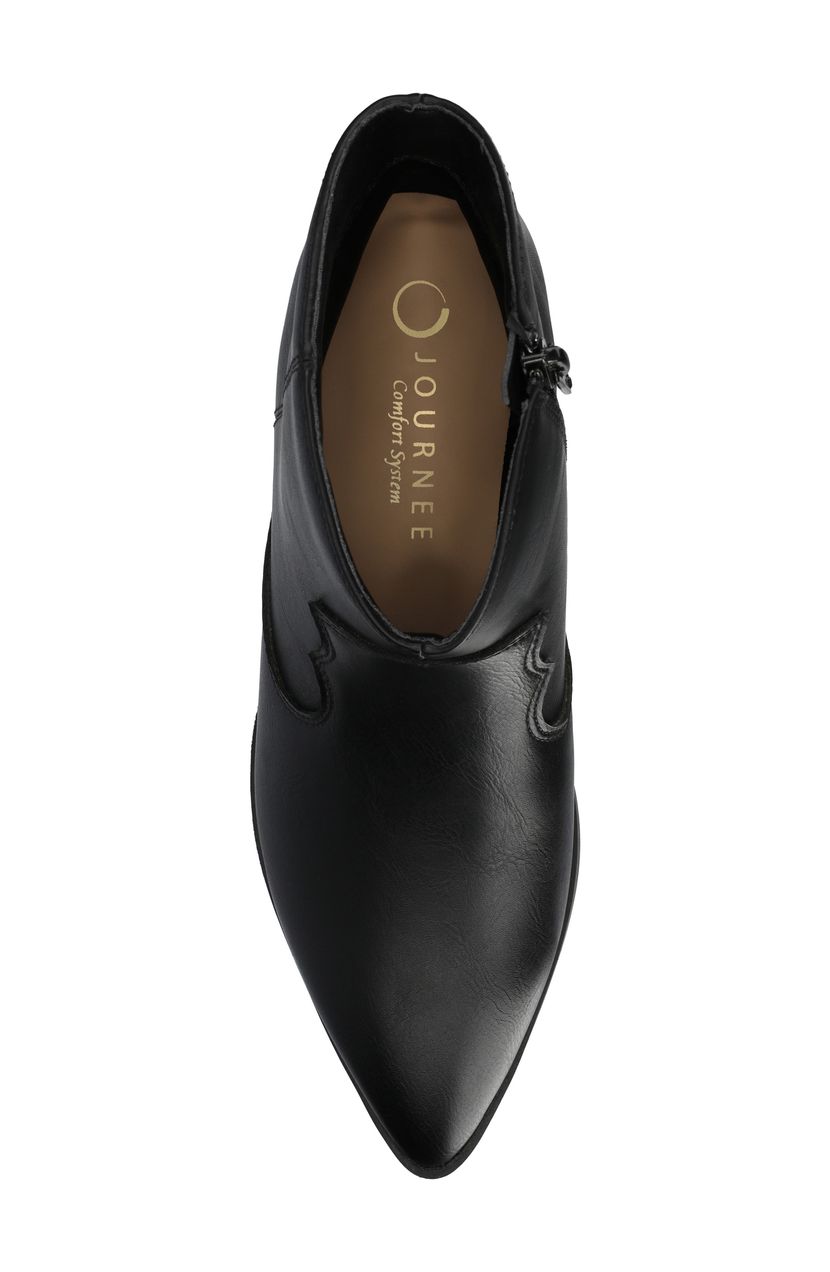 Journee Collection Taliah Western Ankle Boot - Wide Width Available, Alternate, color, Black