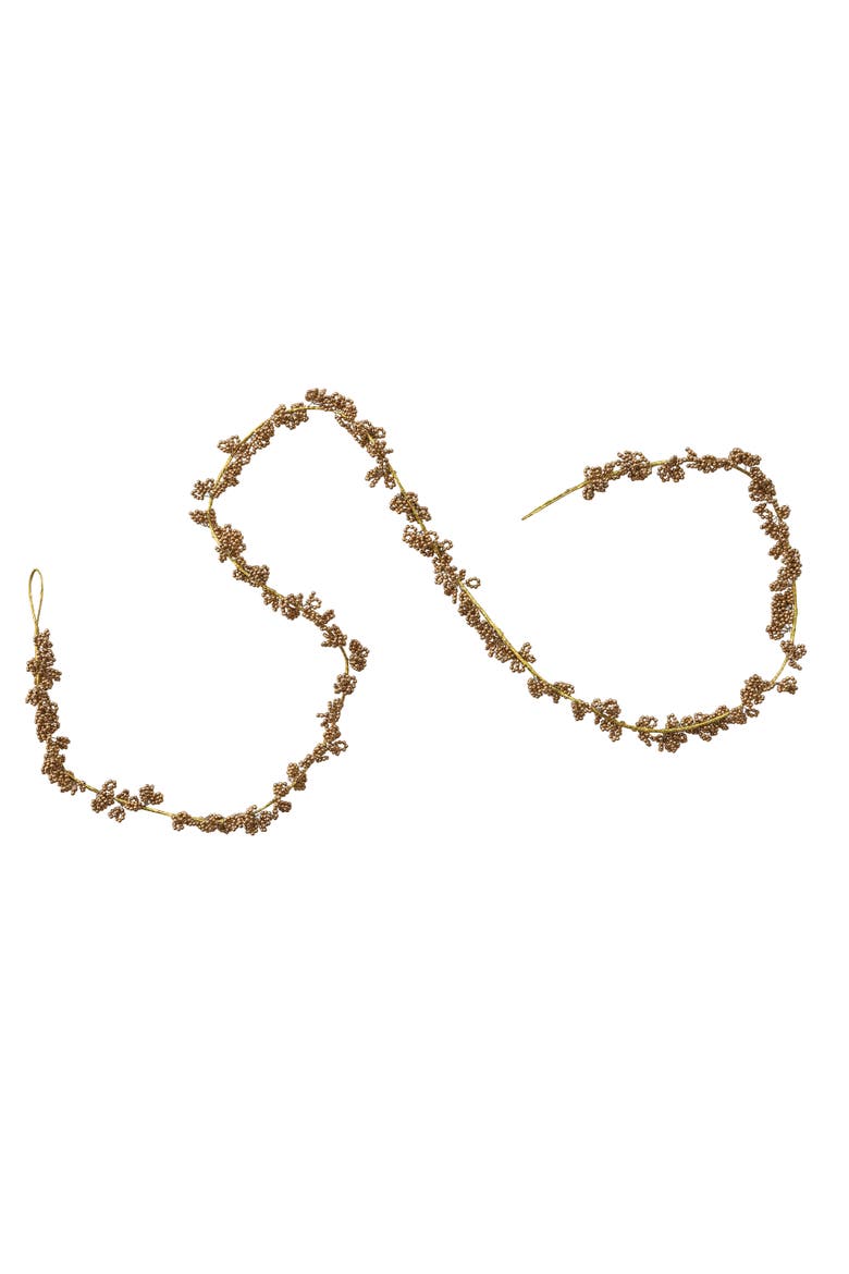 Iron & Acrylic Bead Garland, Main, color, Gold
