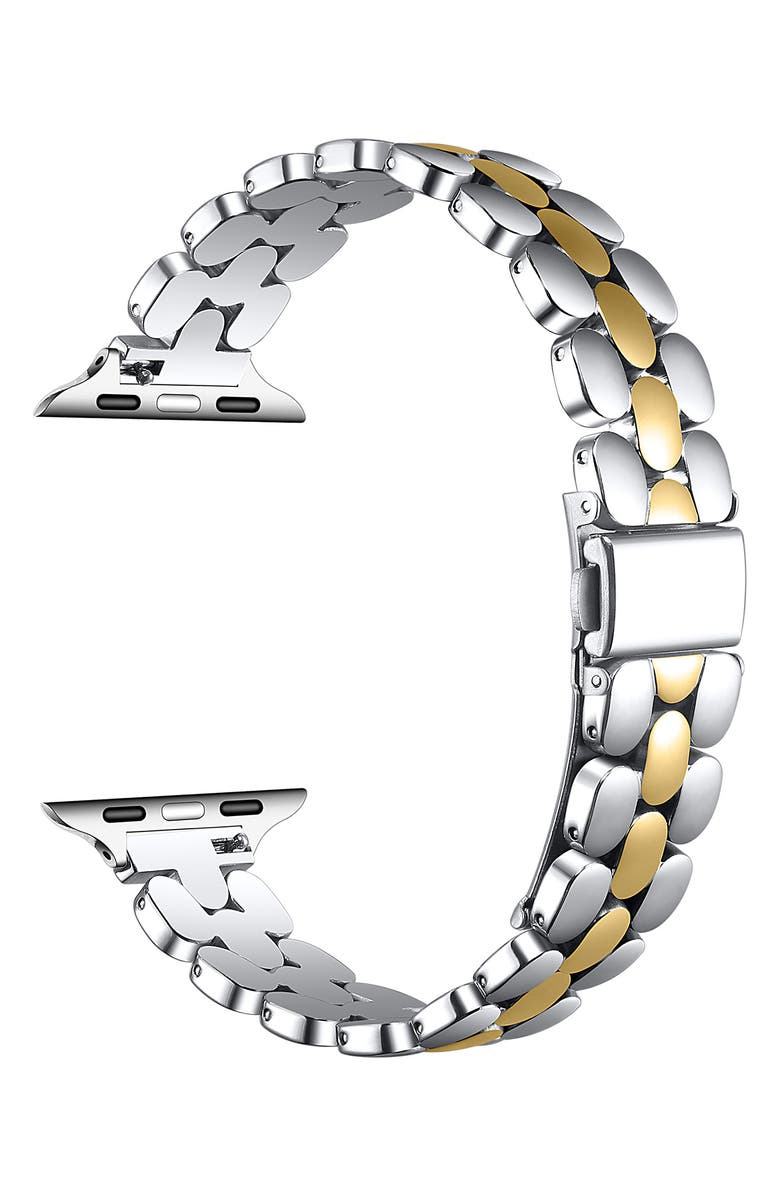 Posh Tech Emery Apple Watch<sup>®</sup> Bracelet Watchband, Alternate, color, Silver/ Gold