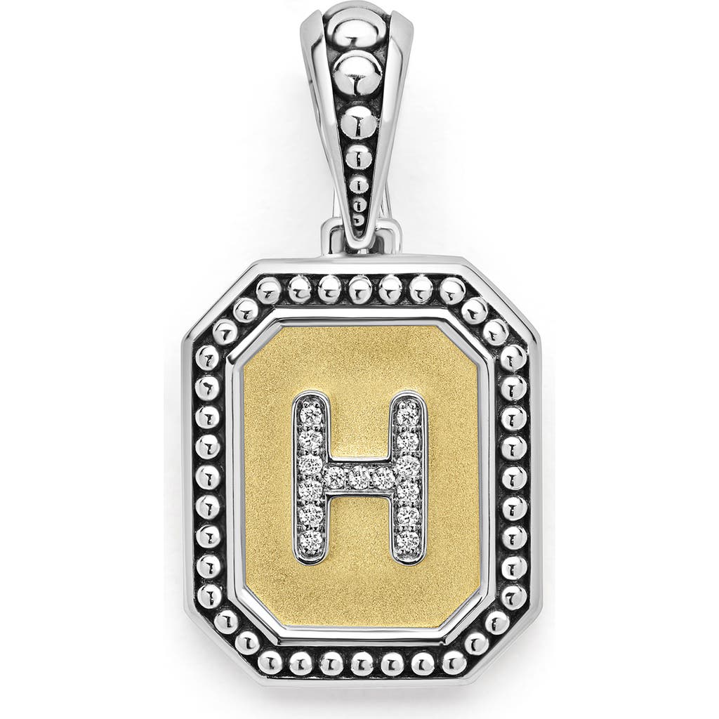 Lagos Signature Caviar Initial Enhancer In Two-tone H