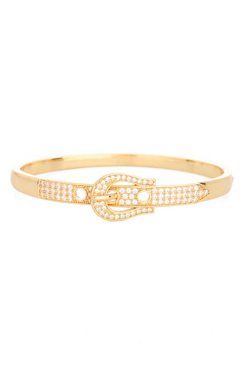 Pavé Cubic Zirconia Belt Bangle
