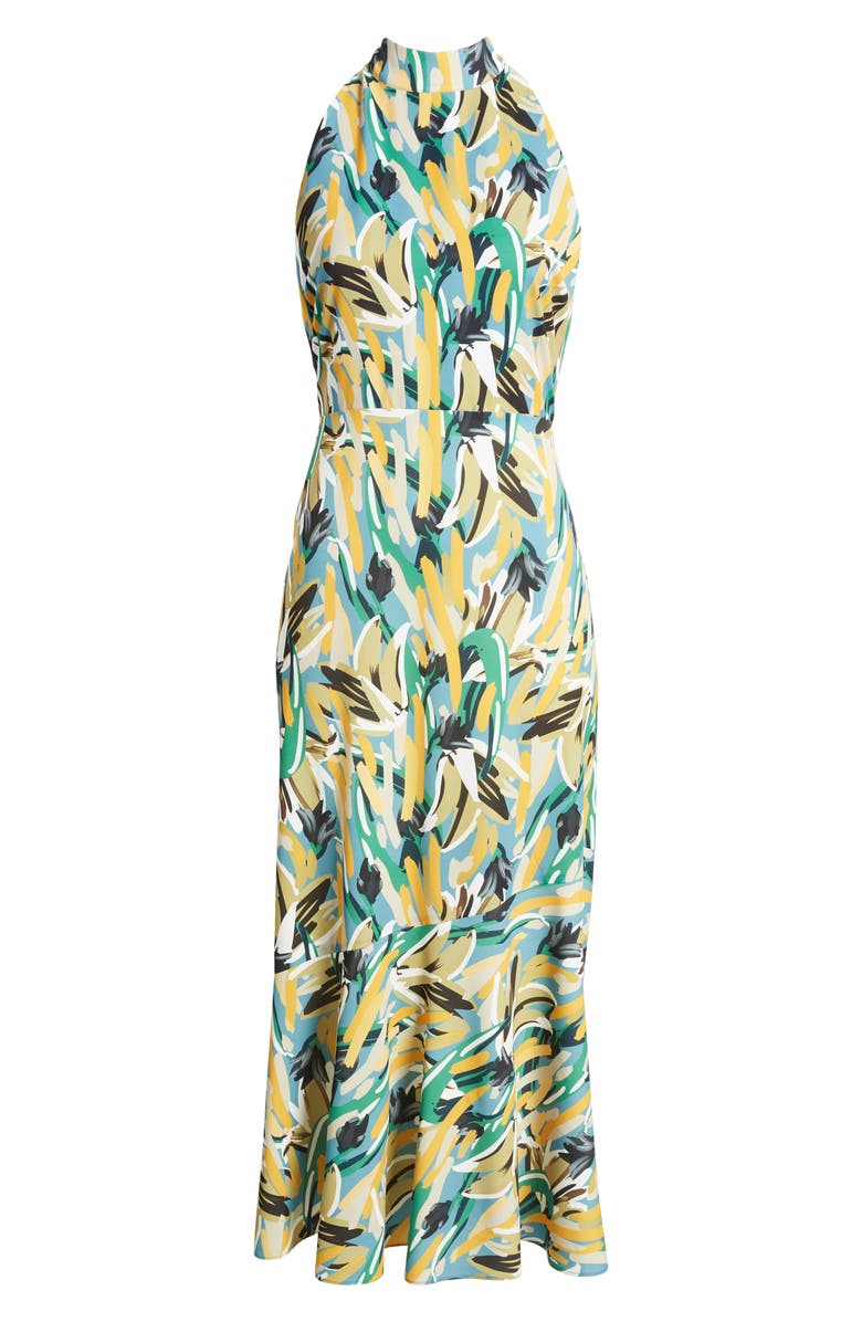 Sam Edelman Abstract Finger Paint Mock Neck Dress, Alternate, color, 