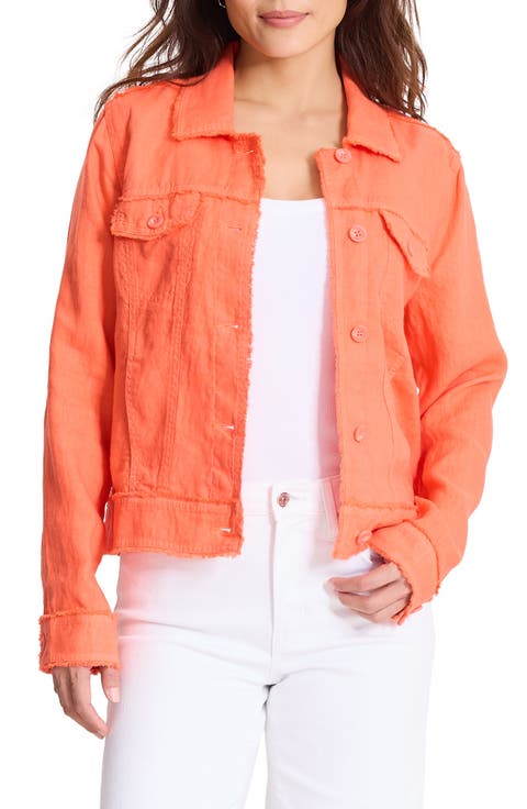 Two Palms Linen Raw Edge Jacket