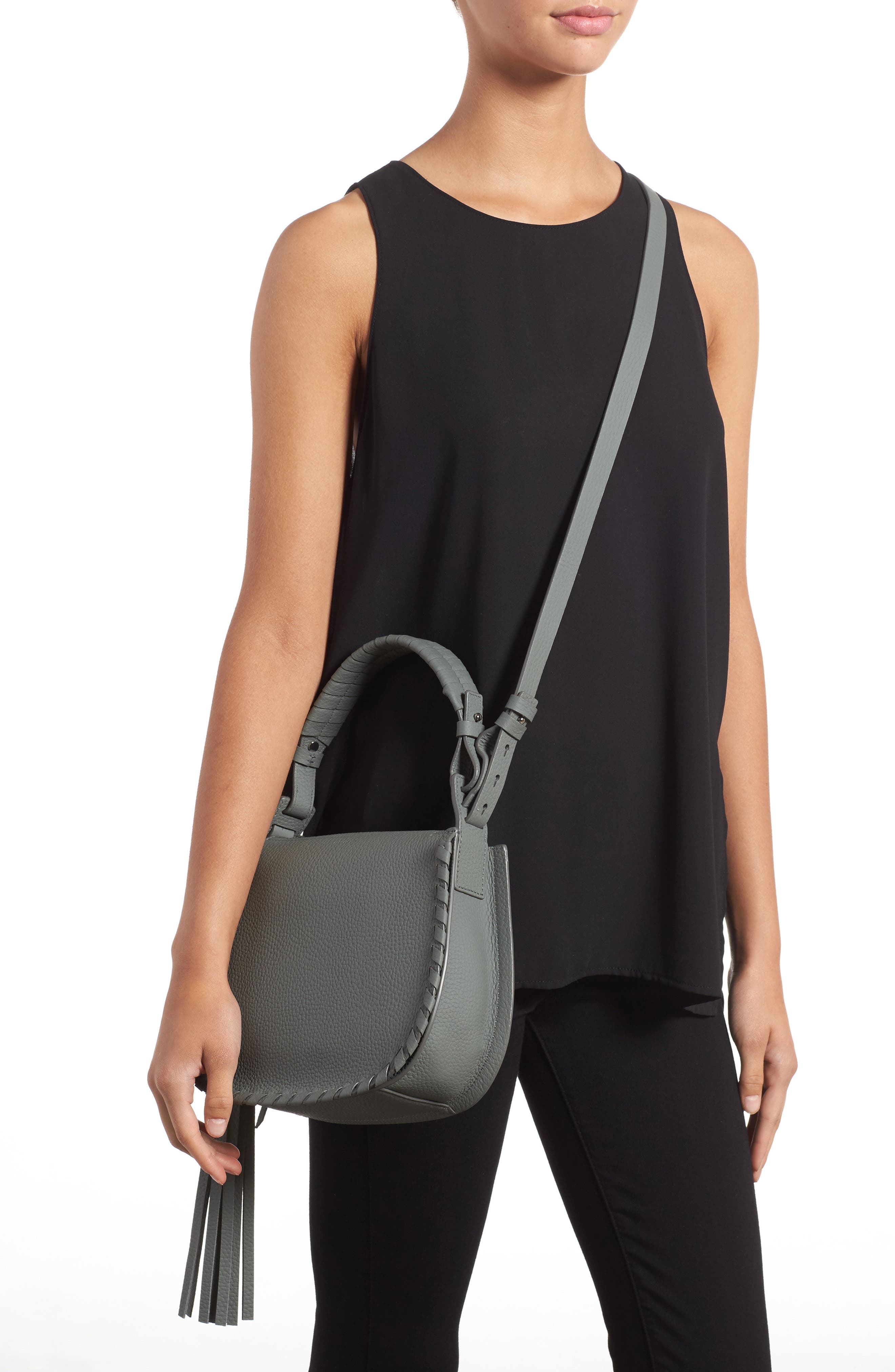 Mori Leather Crossbody Bag, Alternate, color, LIGHT SLATE BLUE