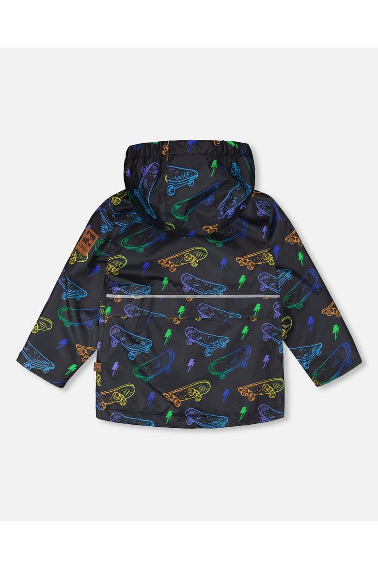 Mid-Season Skateboards Jacket, Alternate, color, Black Printed Skateboards
