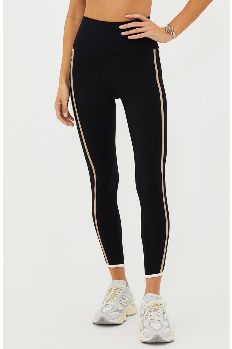 Nella Side Stripe Ankle Leggings, Main, color, SANDSHELL COLORBLOCK