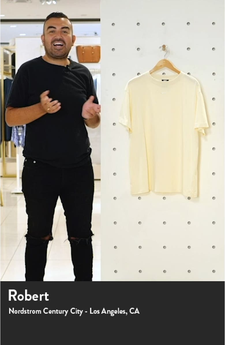 Essential Embroidered Swoosh Cotton T-Shirt, sales video thumbnail