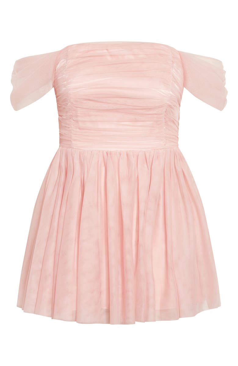 City Chic Lulu Fit & Flare Minidress, Alternate, color, Dusty Pink
