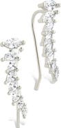Sterling Forever Skye Cubic Zirconia Threader Stud Earring