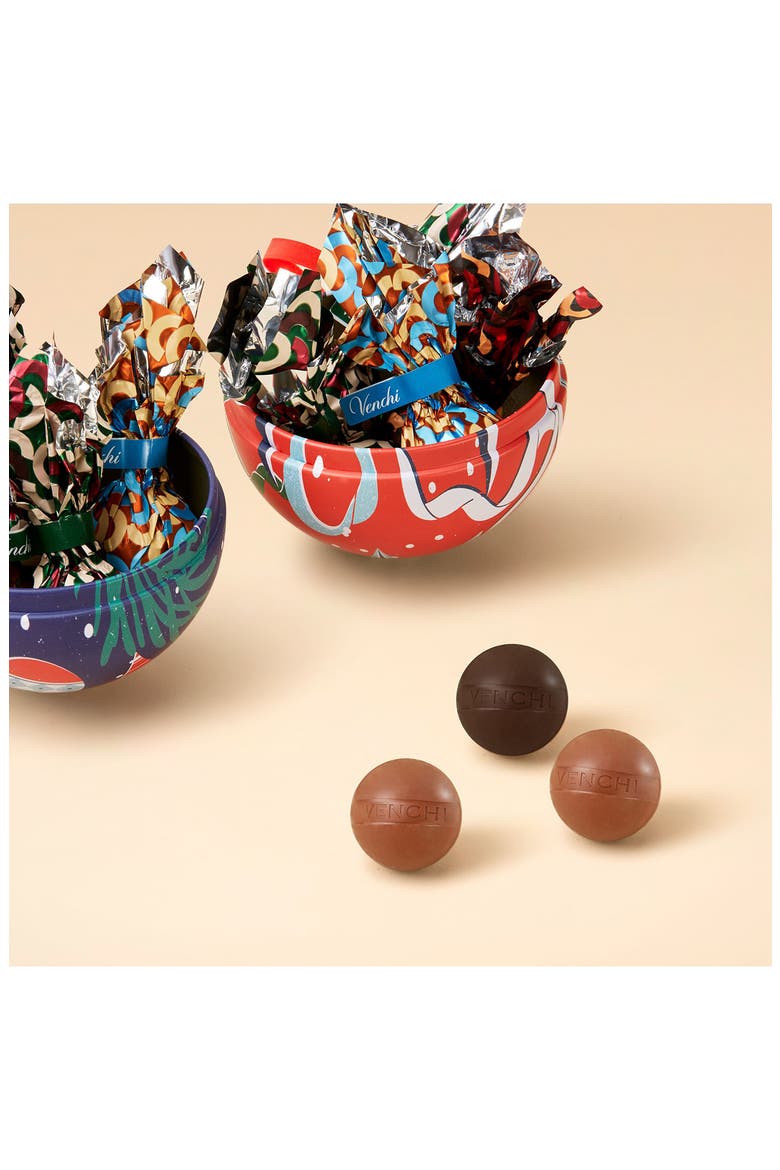 Holiday Metal Bauble Assorted Chocolates Tin, Alternate, color, RED