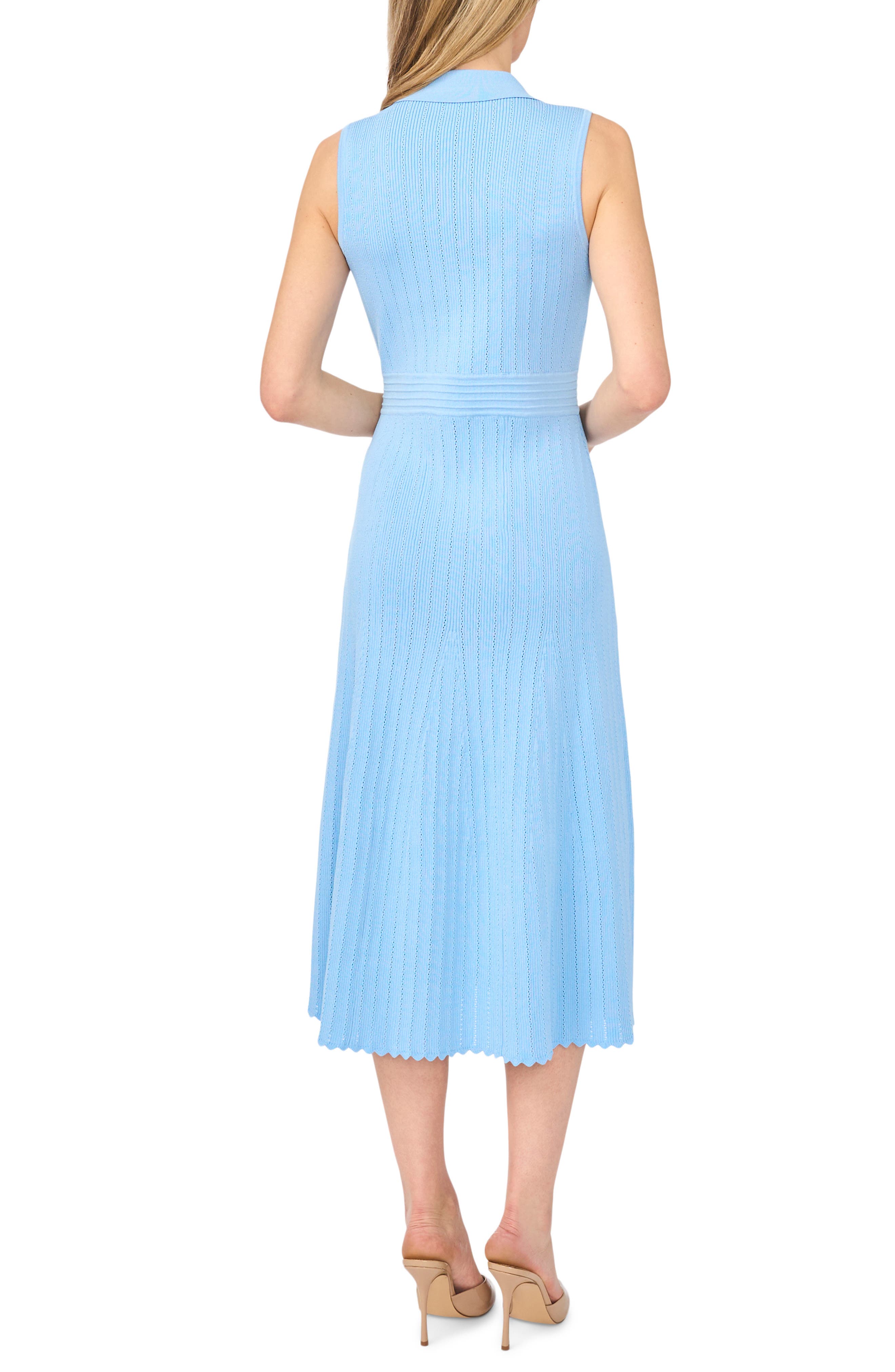 Harley Rib Pointelle Polo Midi Dress - image 2