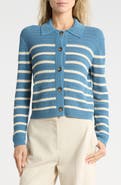 rag & bone Costi Stripe Cotton Blend Cardigan