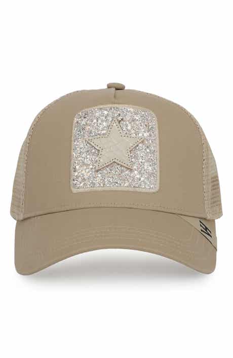 Embroidered Star Patch Mesh Panel Trucker Hat