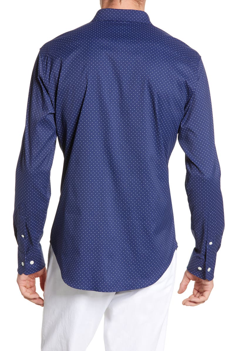 Bonobos Slim Fit Dot Tech Shirt, Alternate, color,