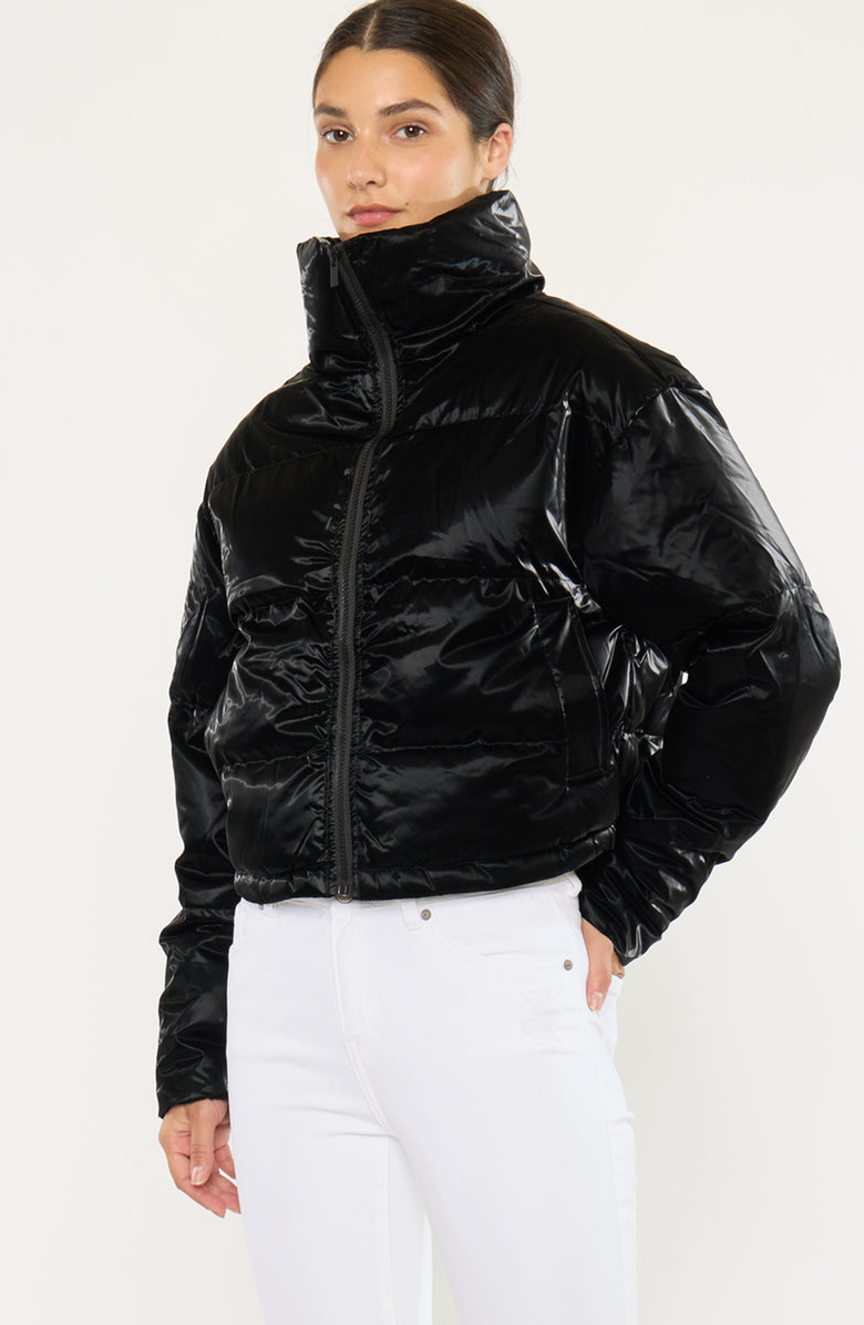 KanCan Lux Cropped Puffer Jacket, Alternate, color, Black