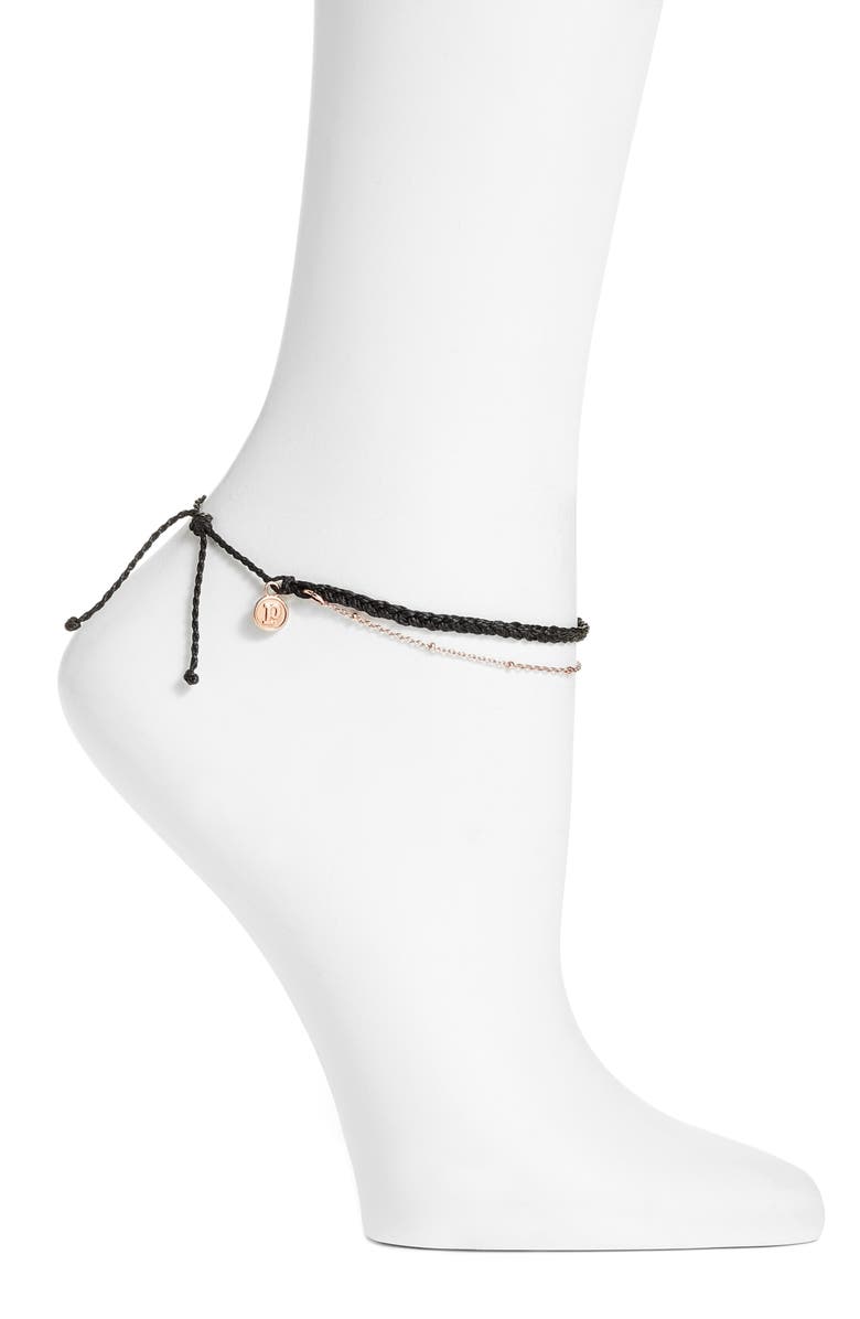 Pura Vida Satellite Chain Anklet, Main, color,