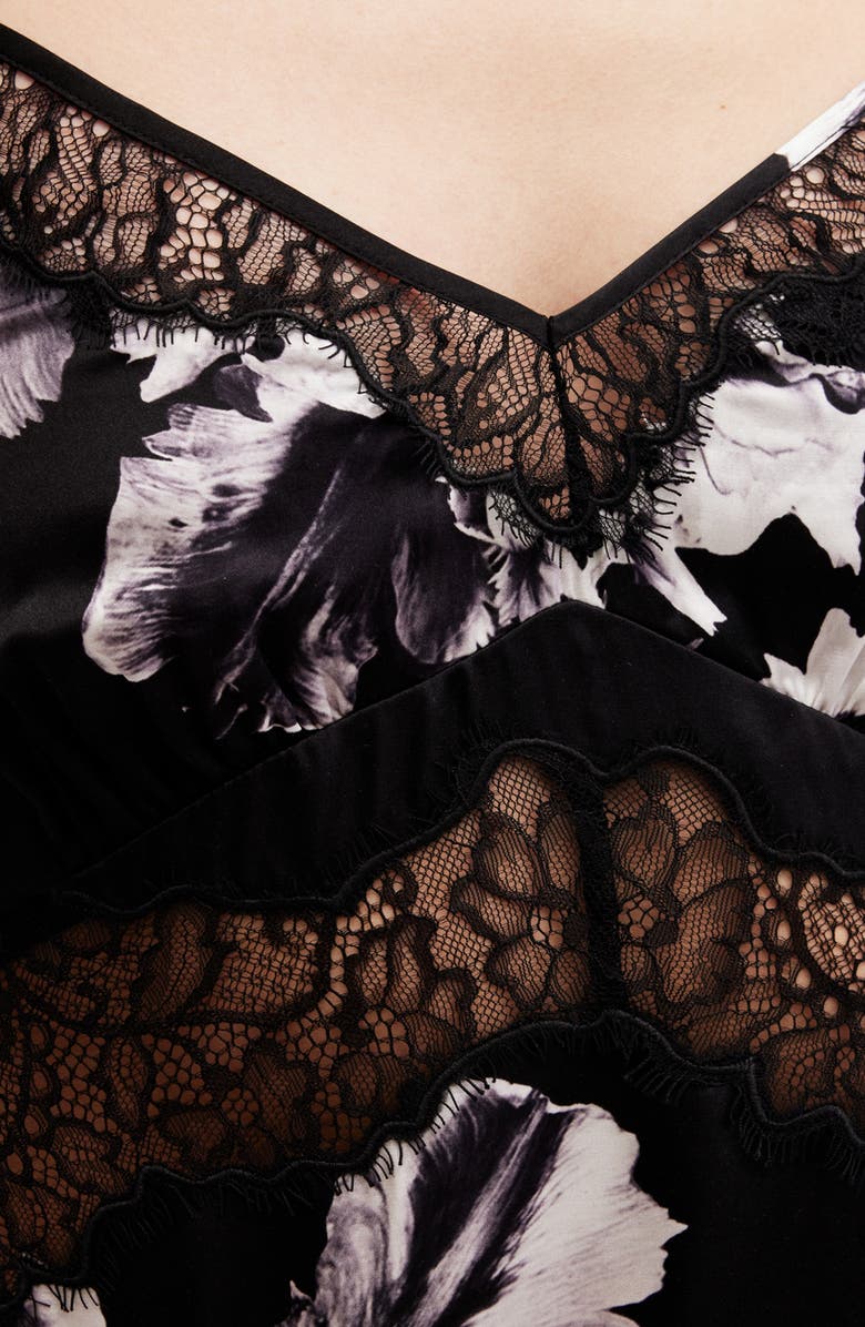 AllSaints Jasmine Floral Print Dress, Alternate, color, Monica Black