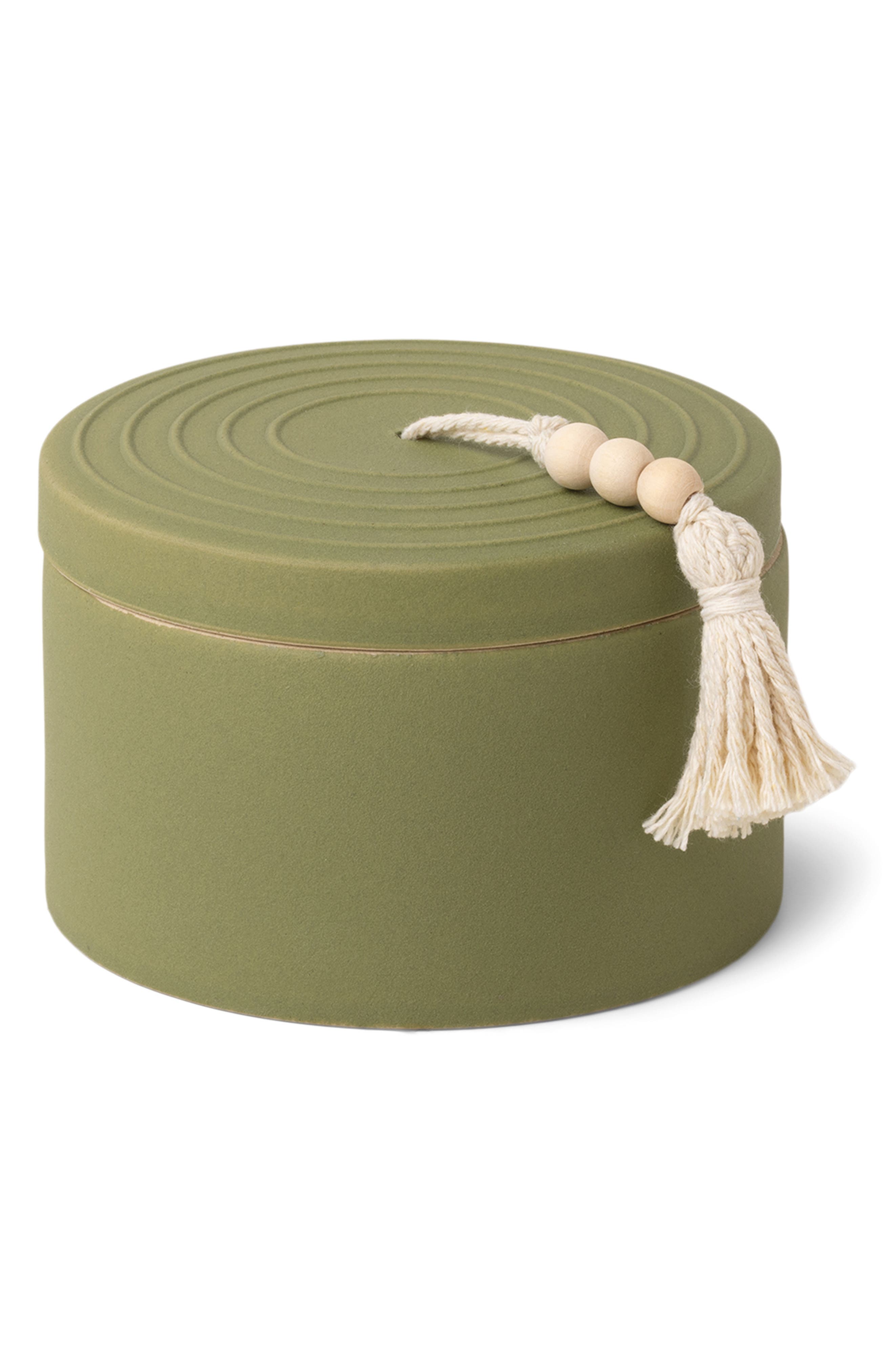 Cypress & Fir Sage Green Ceramic Candle