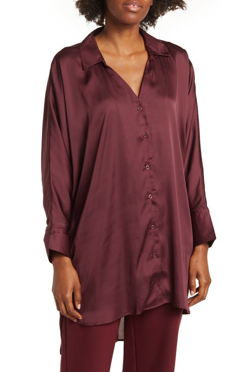 Marissa Collared Poly Silk Tunic