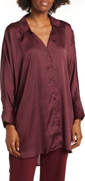 BY DESIGN Marissa Collared Poly Silk Tunic