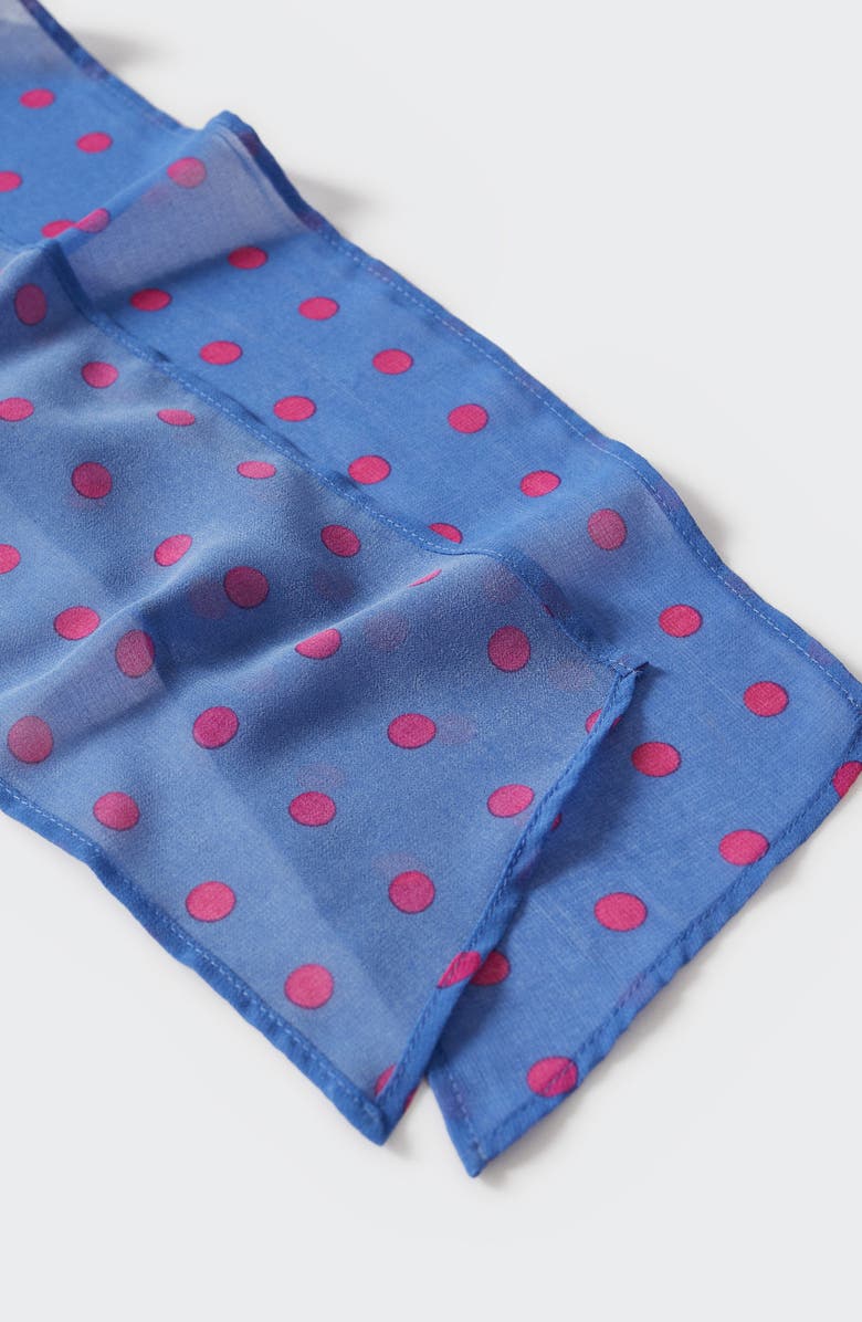 MANGO Polka Dot Sheer Blouse, Alternate, color, 