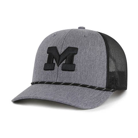 Men's '47  Gray Michigan Wolverines Carbon Rope Adjustable Hat
