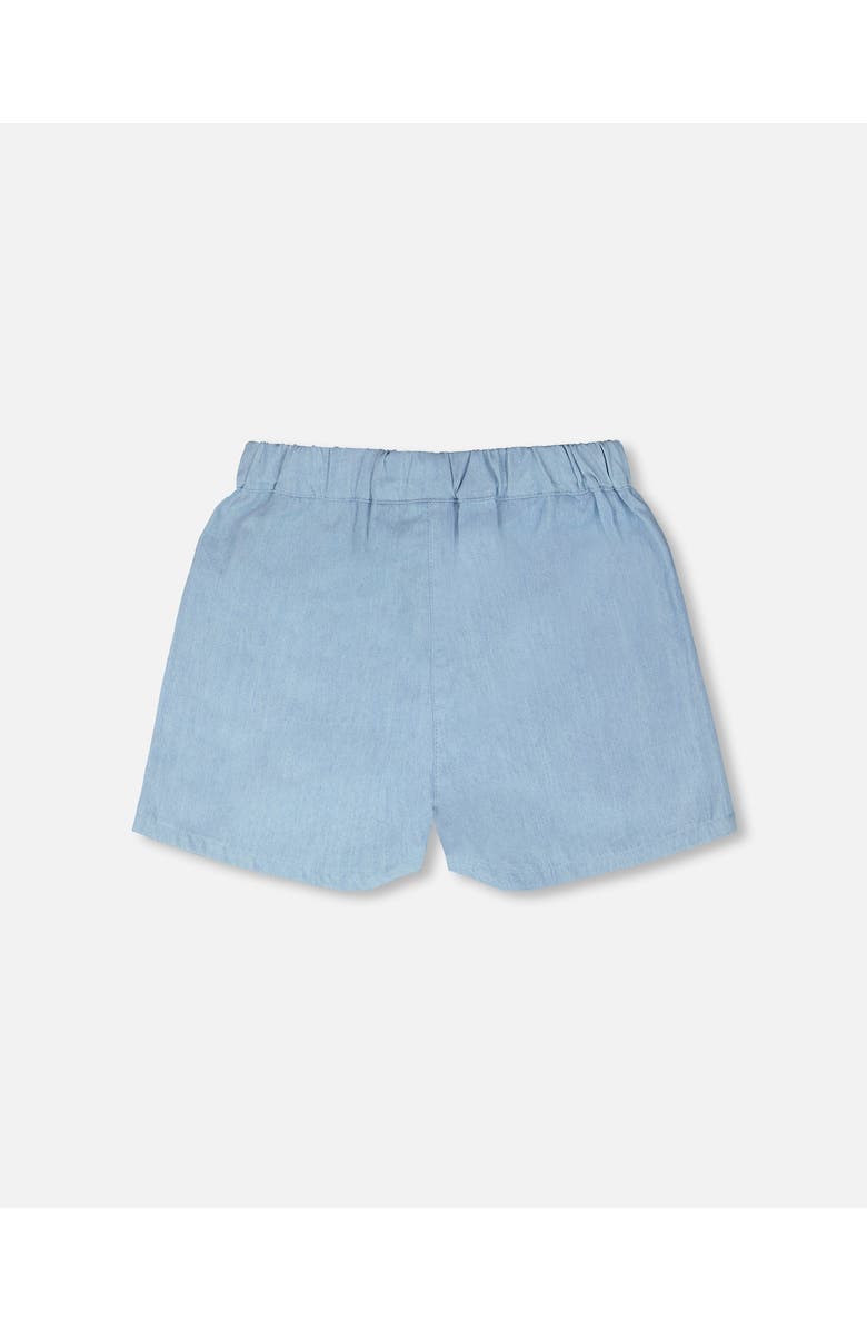 Deux par Deux Relaxed Fit Chambray Shorts, Alternate, color, Blue Chambray
