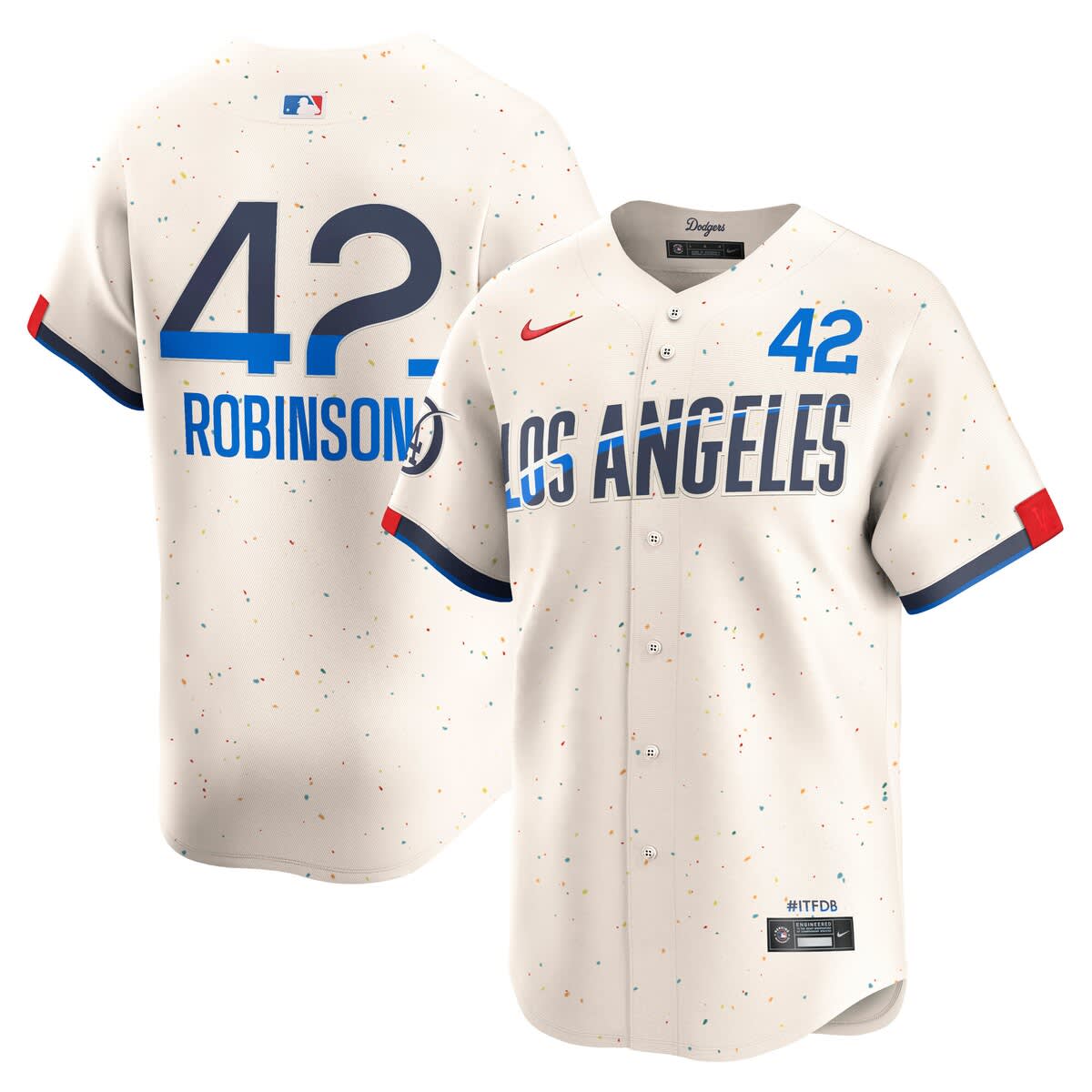 Men's Nike Jackie Robinson Cream Los Angeles Dodgers City Connect