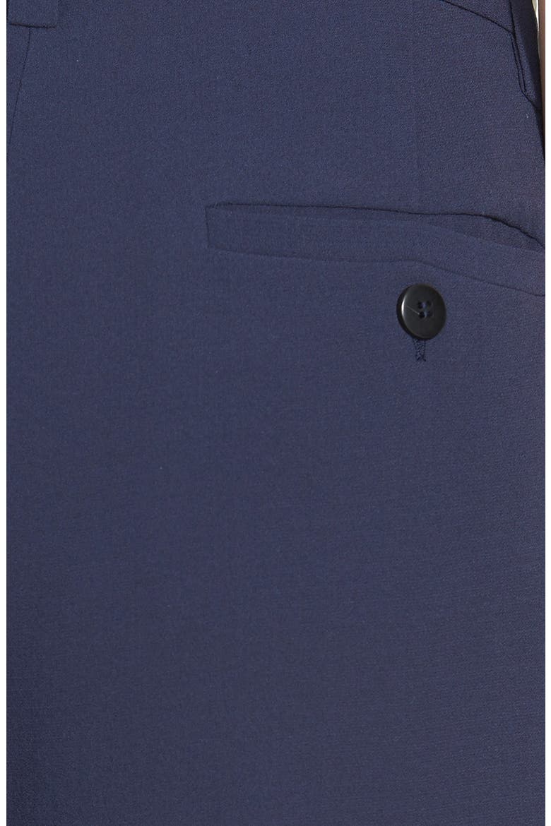 Silk Crepe Pleat Trousers, Alternate, color, MIDNIGHT