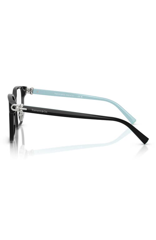 Tiffany & Co . 53mm Square Optical Glasses In Black/blue/demo Lens