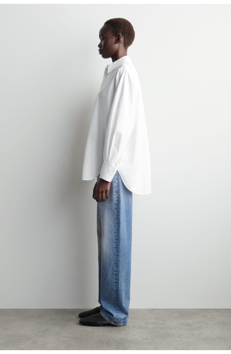 COS Relaxed Cotton Shirt, Alternate, color, White