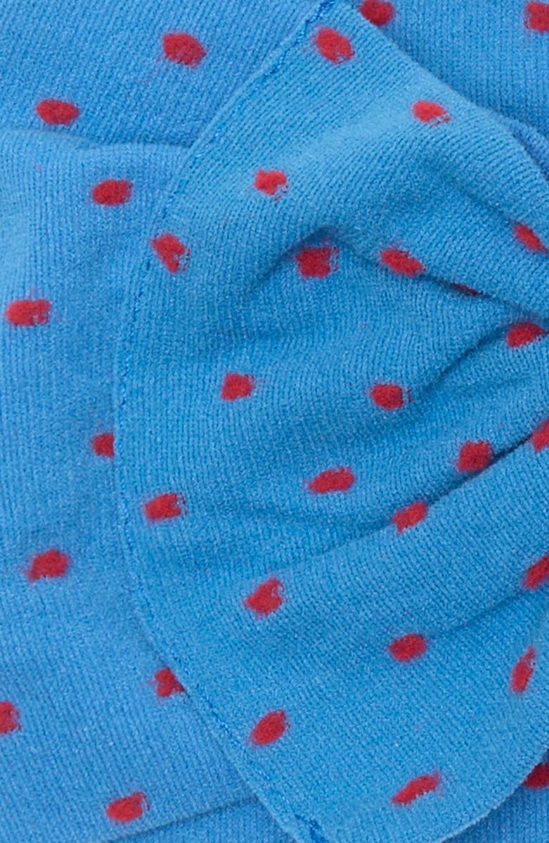 Baby Bling Polka Dot Knotted Bow Headband, Alternate, color, Denim/ Red Dot