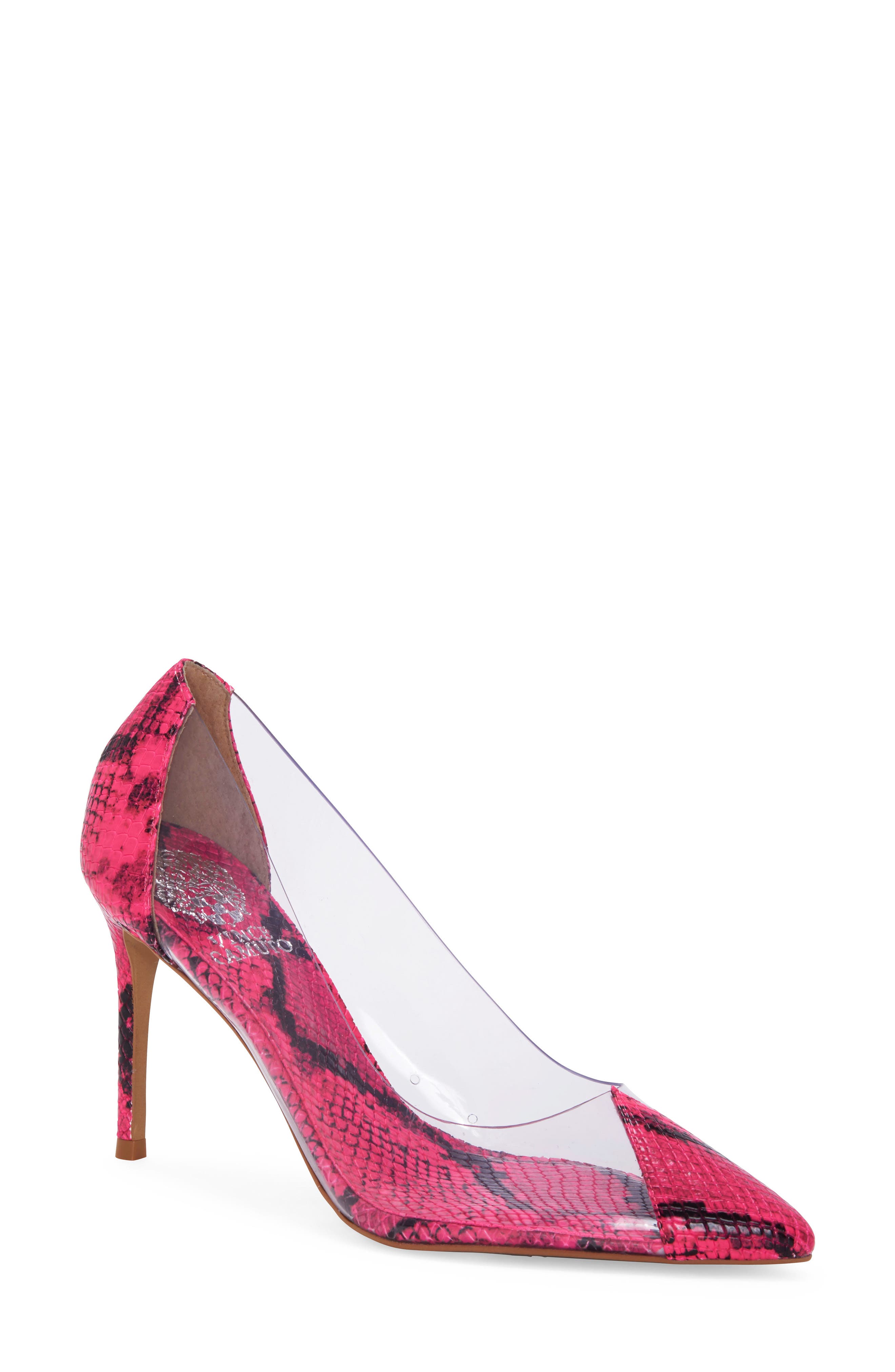 Vince Camuto Poised Cap Toe Clear Pump, Main, color, 