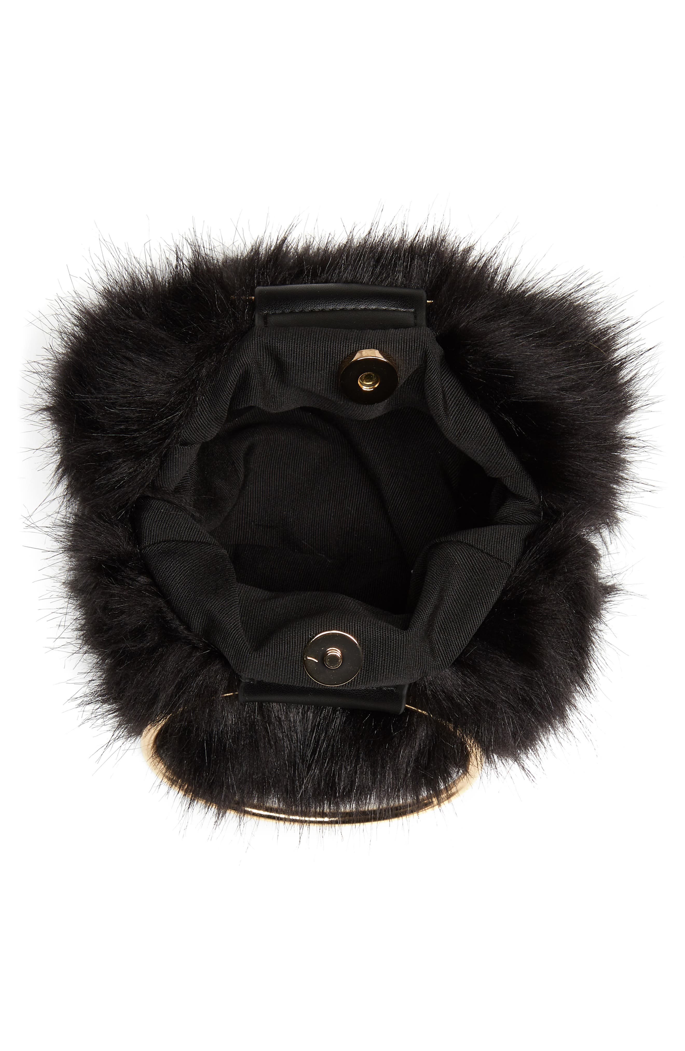 BP. Ring Handle Faux Fur Clutch, Alternate, color, 