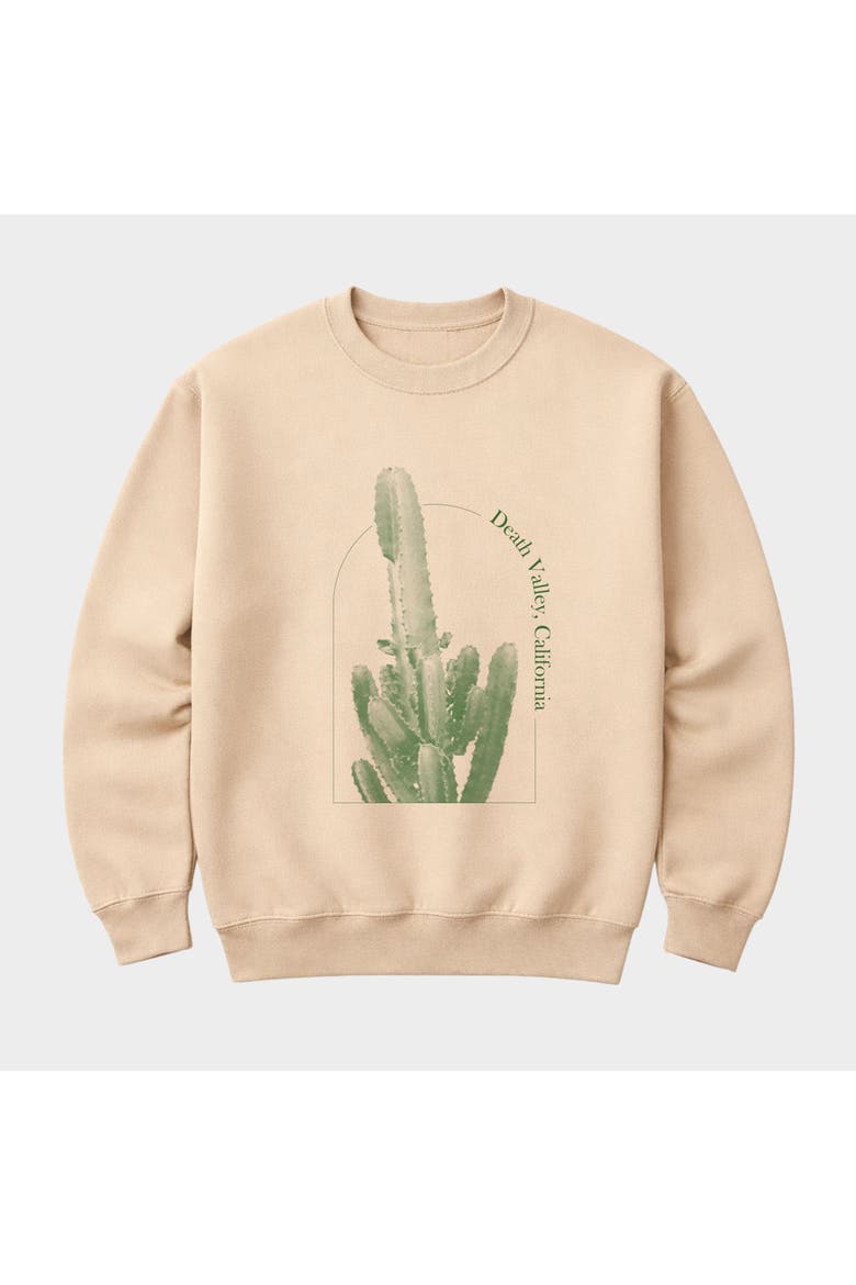 Death Valley California Cactus Sweatshirt, Alternate, color, Dust