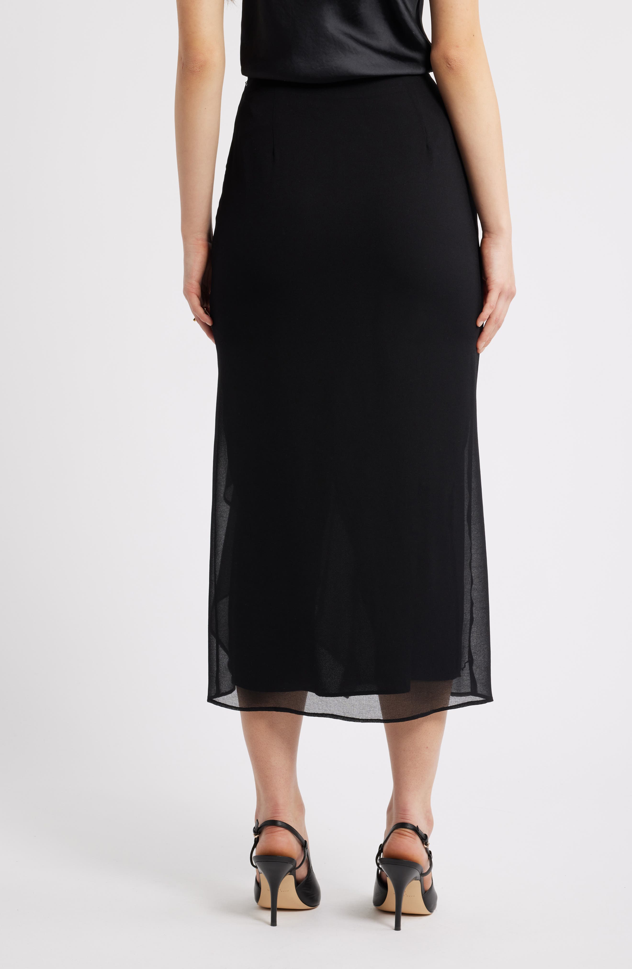 Ruffle Chiffon Midi Skirt (Women) | Nordstrom