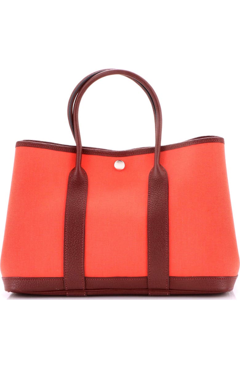 Pre-Owned Hermes Garden Party Tote Toile and Leather 30, Alternate, color, Rose Texas