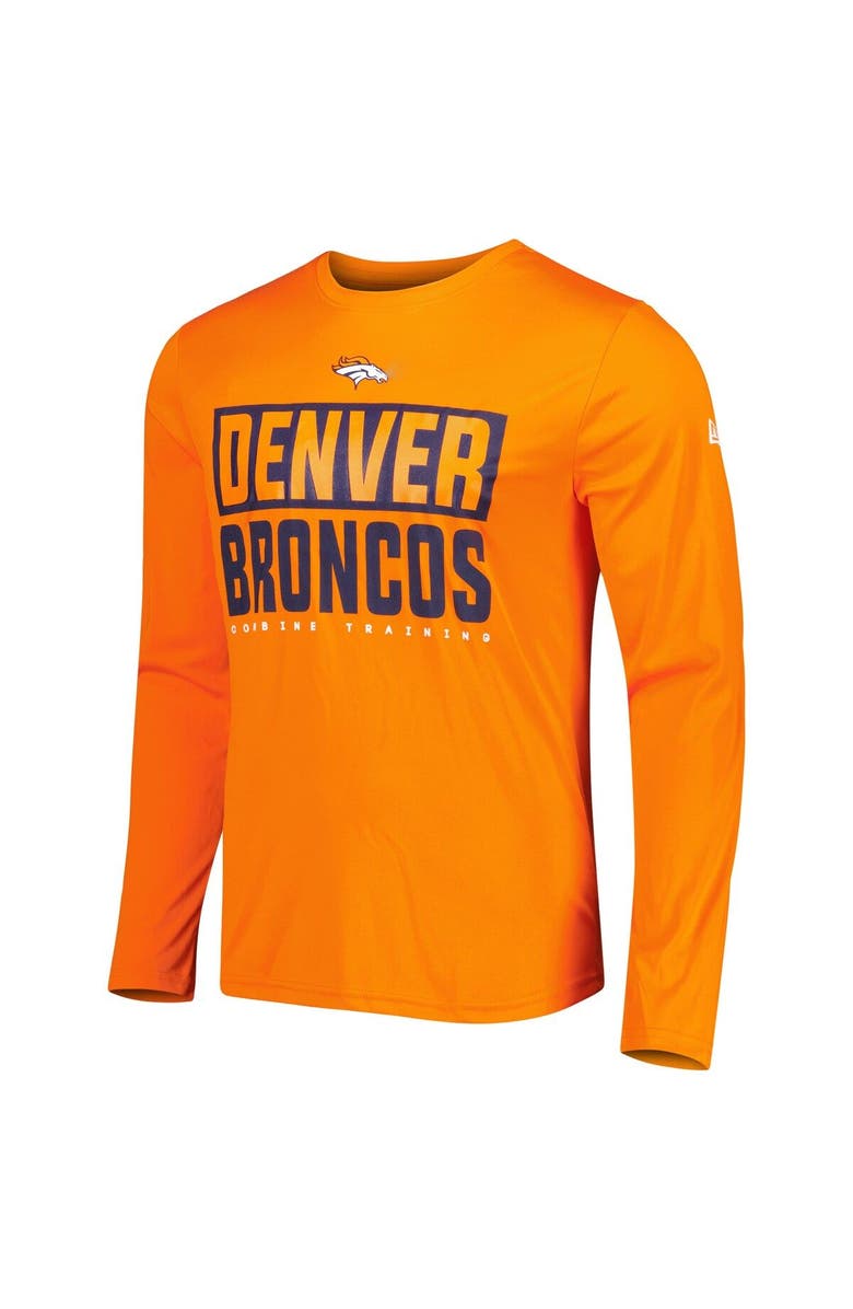 New Era Men's New Era Orange Denver Broncos Combine Authentic Offsides Long Sleeve T-Shirt, Alternate, color, 