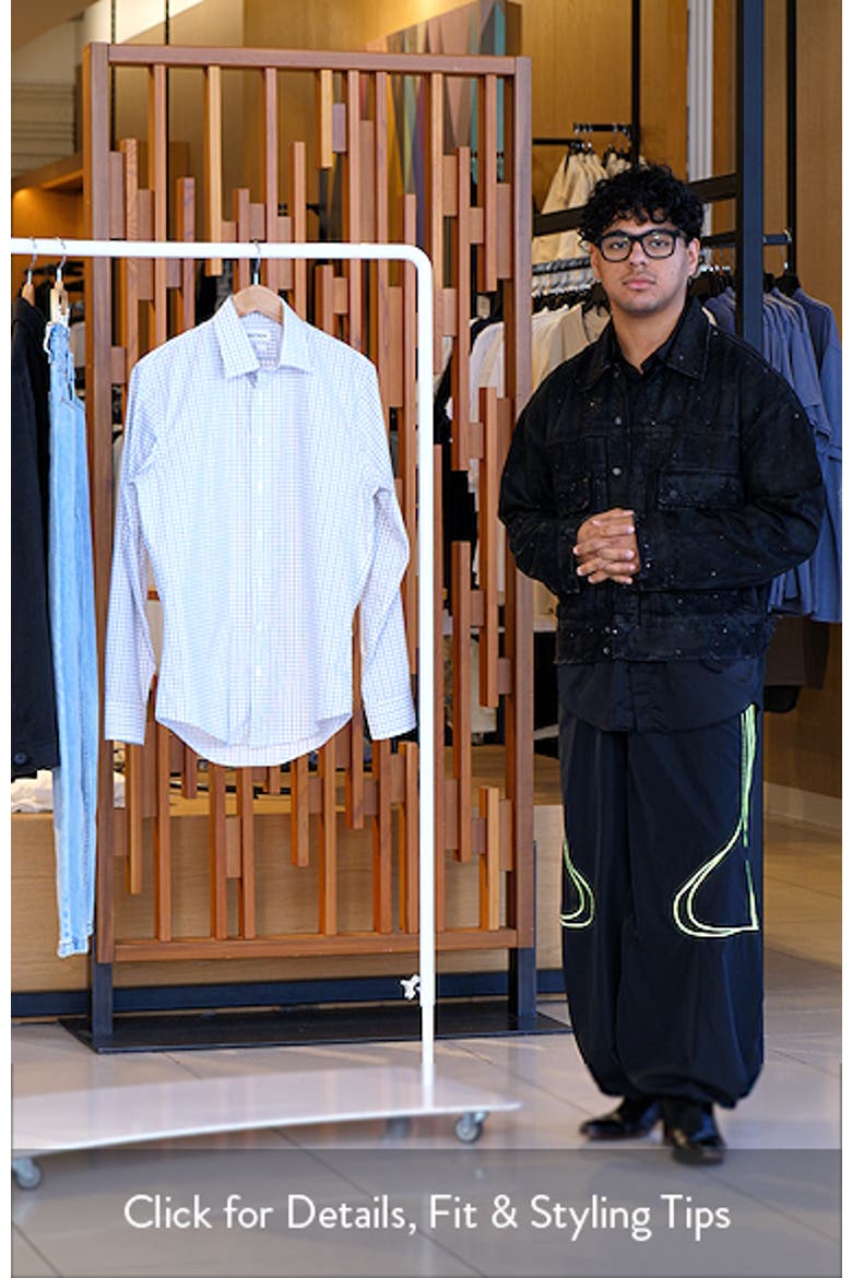 Trim Fit Check Non Iron Cotton Dress Shirt video
