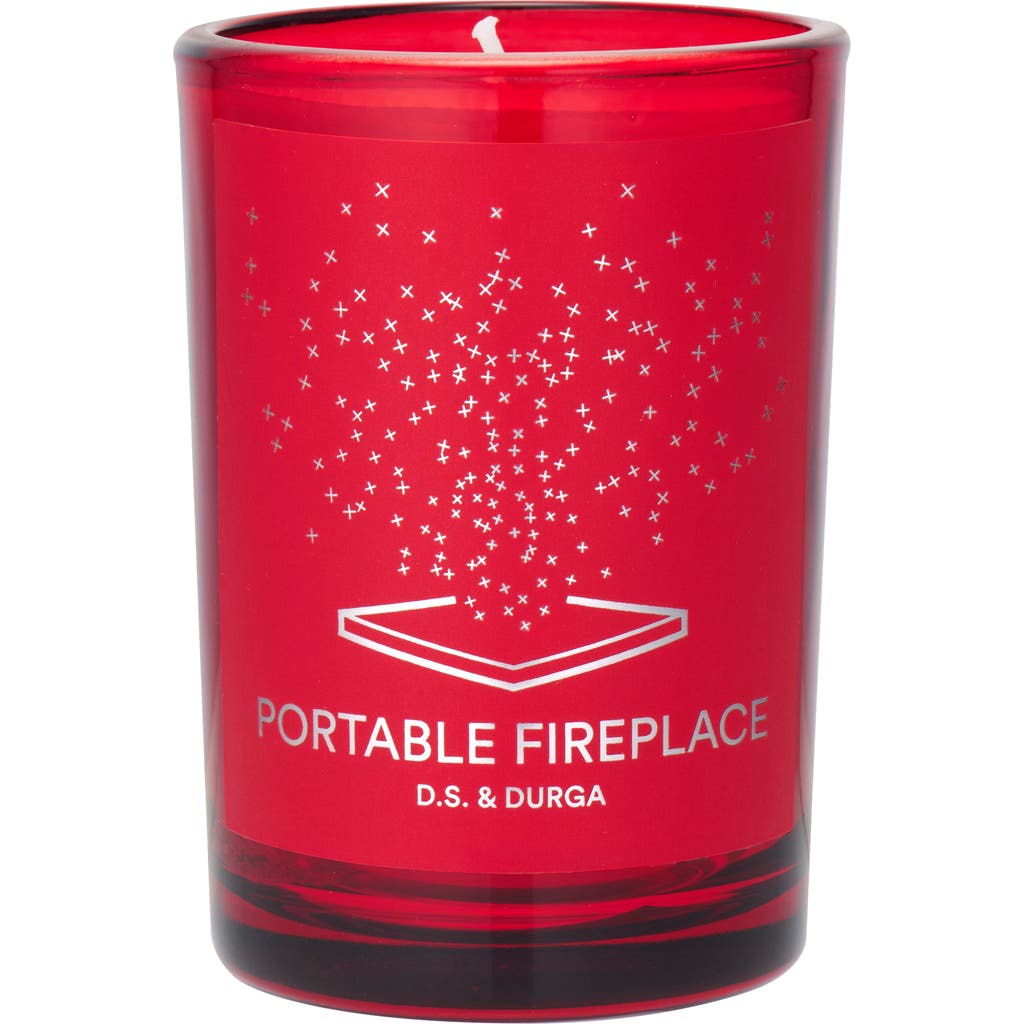 D.s. & Durga Portable Fireplace Candle In Red
