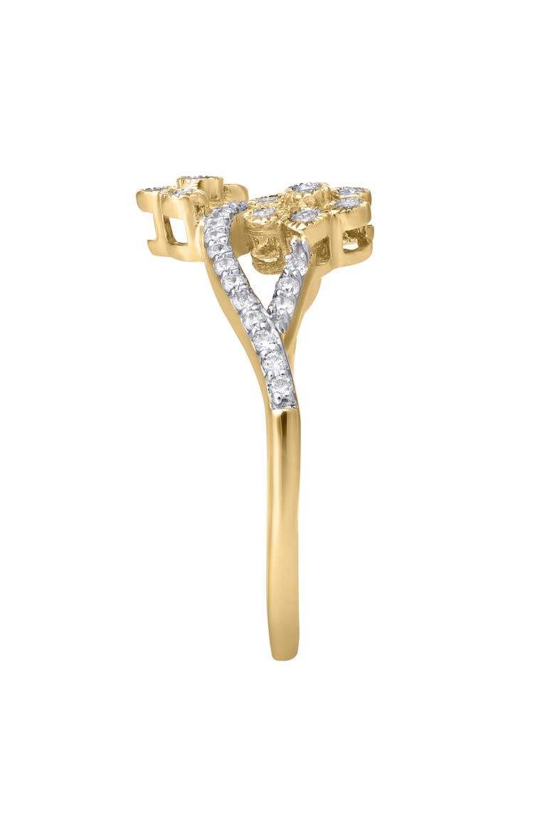 Golden Blossom 0.30 Ct Natural Diamond 10K Gold Ring, Alternate, color, 10K Yellow Gold