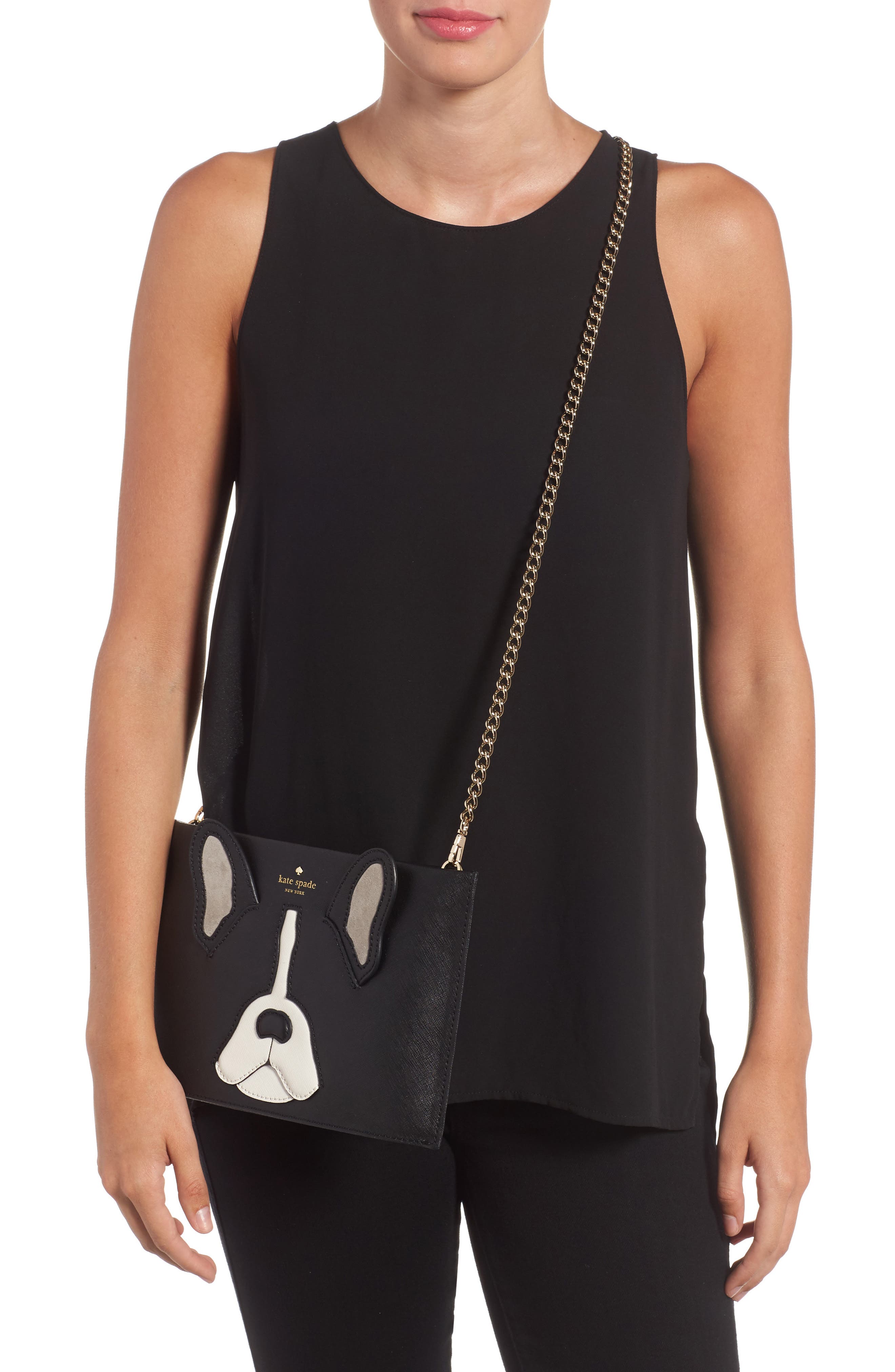 Kate Spade New York ma cherie - antoine sima leather shoulder bag, Alternate, color, 