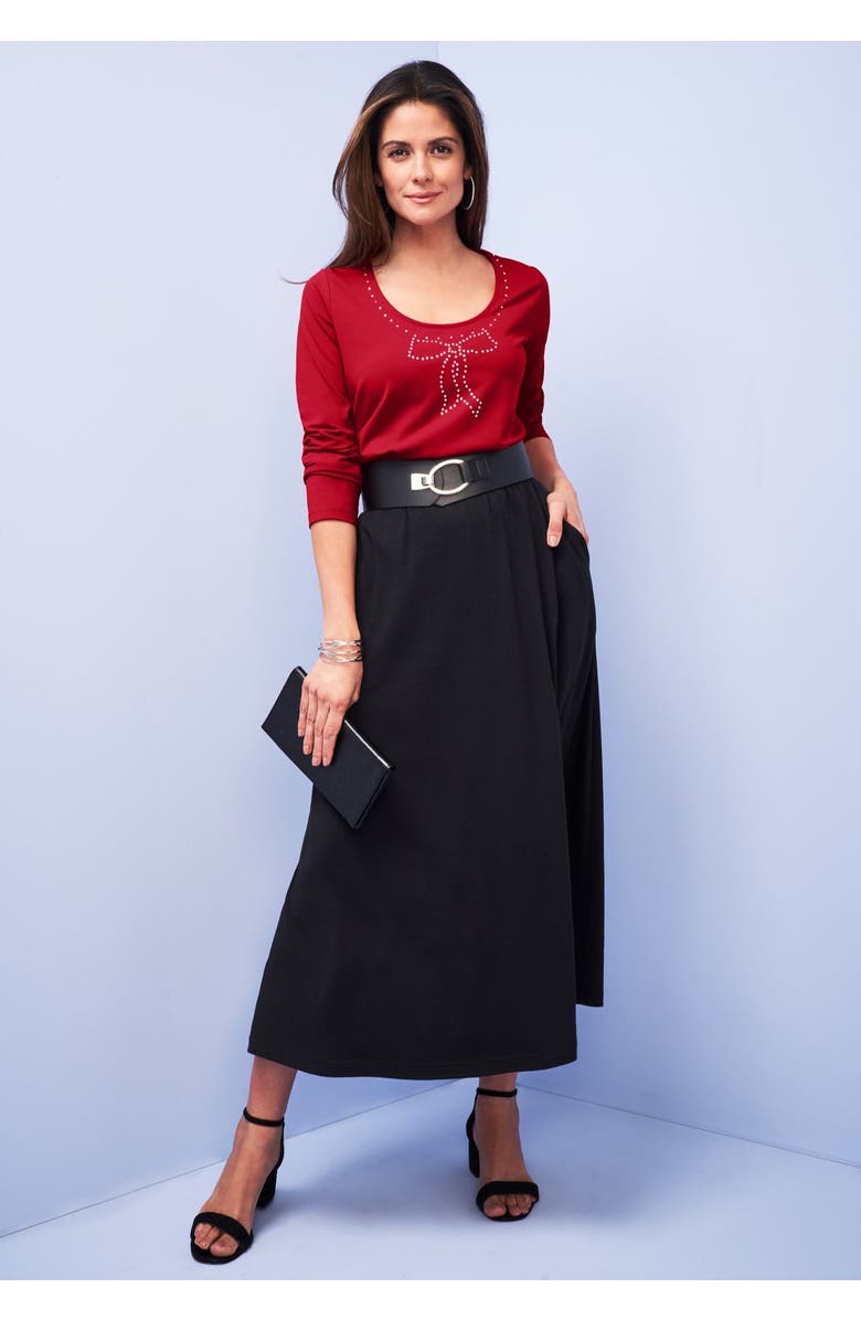 Jessica London Sparkle Bow Tee, Alternate, color, 