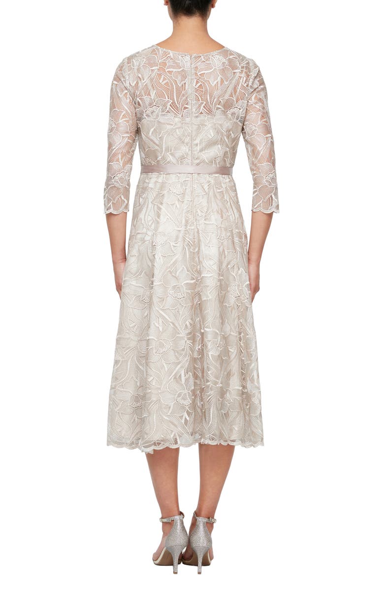 Alex Evenings Embroidered Cocktail Dress, Alternate, color,