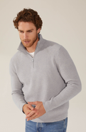 Italic Shane Chunky Cashmere Quarter Zip Pullover