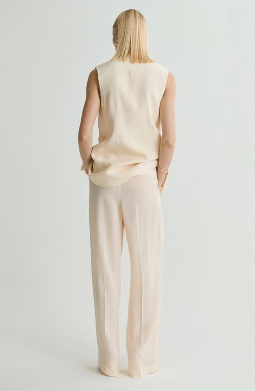 Mango Straight Leg Suit Pants In White