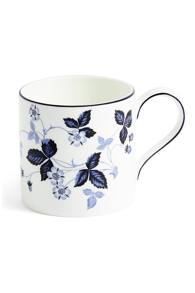 Wild Strawberry Bone China Mug, Main, color, BLUE
