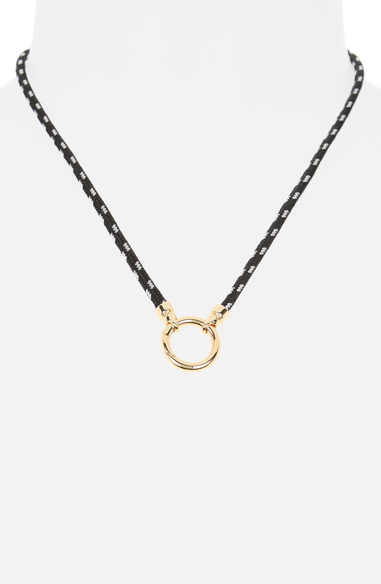 Leith Charm Holder Braided Cord Necklace, Alternate, color,